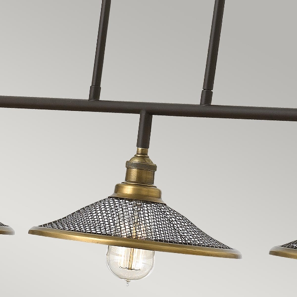 Rigby 3 Licht Insel Kronleuchter - Buckeye Bronze und Messing der Firma Elstead