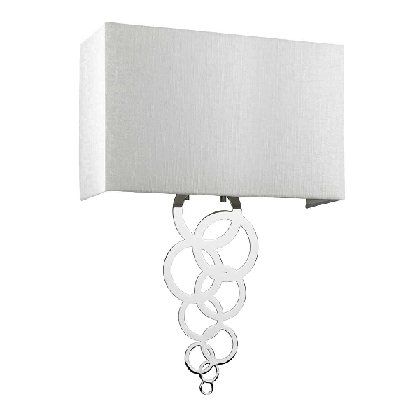 Rosa Large Aplique de pared de 2 luces - Cromo pulido der Firma Elstead