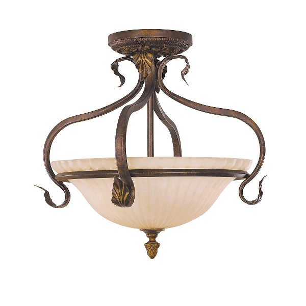 Elstead Sonoma Valley 3 Light Semi-Flush - Aged Tortoise Shell FE-SONOMAVALLEY-SF