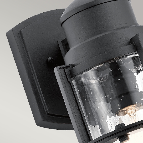 Suri 1 Light Medium Wandlaterne - Schwarz strukturiert der Firma Elstead