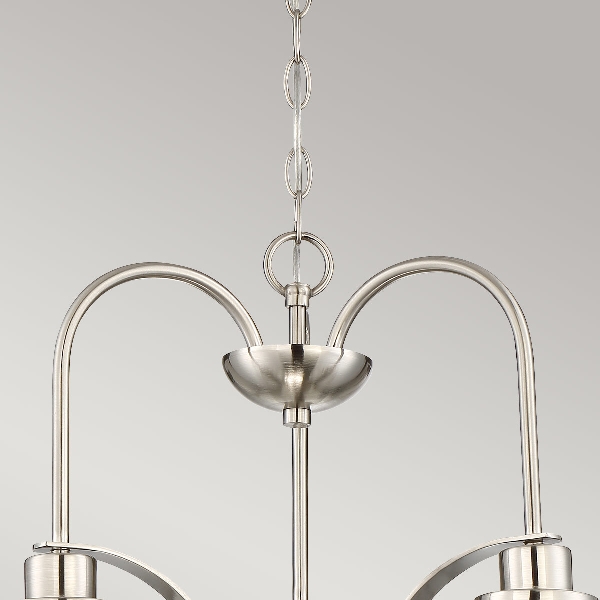 Trilogy 3 Licht-Kronleuchter - Gebürstetes Nickel der Firma Elstead