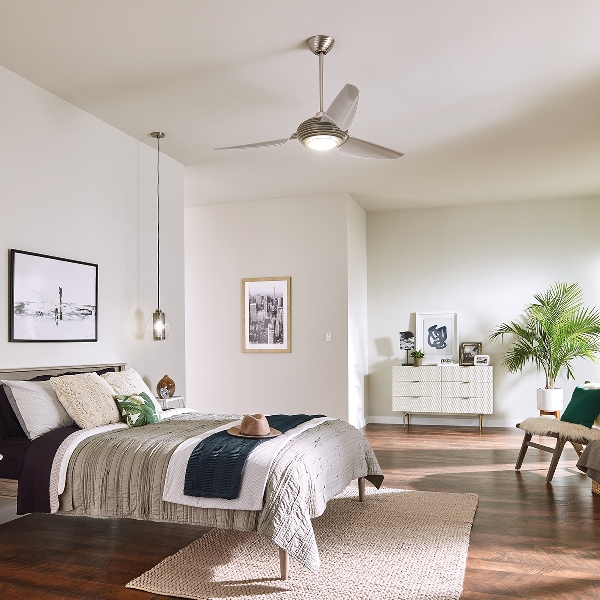 Voya - 60in / 152cm Ventilator - Gebürsteter Edelstahl der Firma Elstead