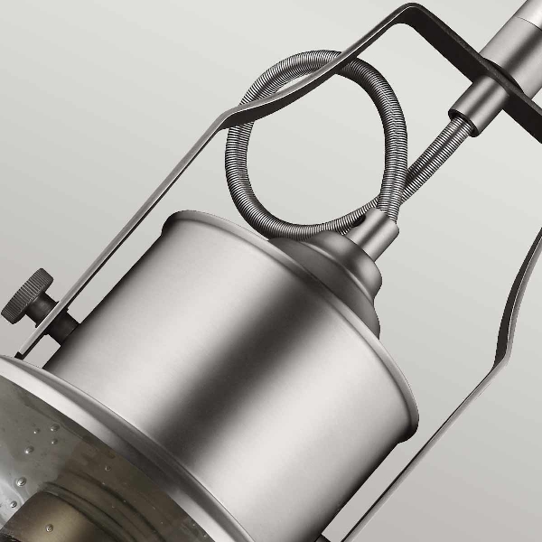 Hobson 1 Light Large Pendelleuchte Satin Nickel - Satin Nickel der Firma Elstead