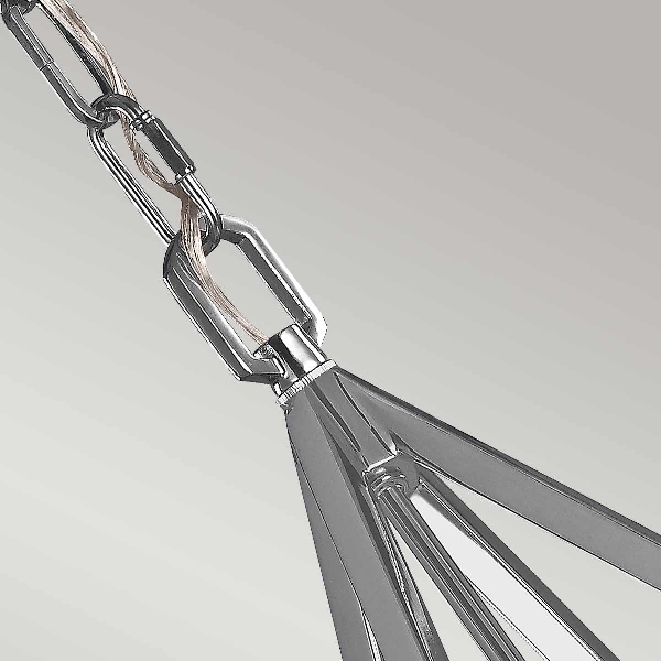 Nico 1 Light Large Pendelleuchte - Chrom poliert der Firma Elstead