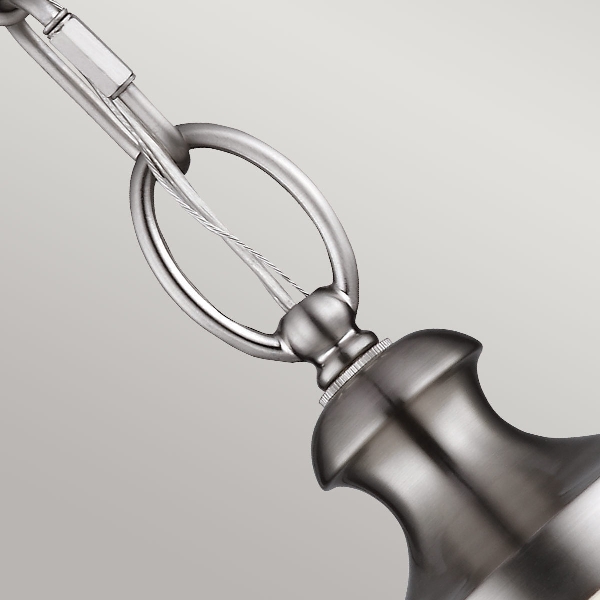 Parkman 1 Light Large Pendelleuchte - Gebürsteter Stahl der Firma Elstead