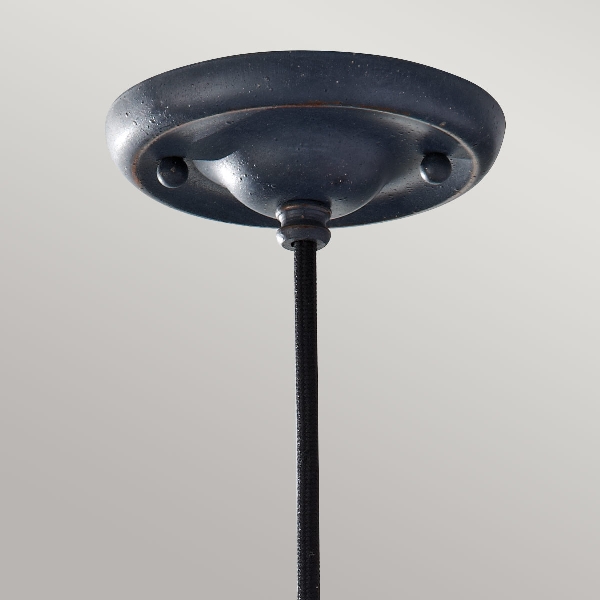 Urban Renewal 1 Light Pendelleuchte - Antikes Schmiedeeisen der Firma Elstead