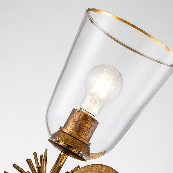 Staring 2 lt Wandleuchte - Distressed Gold der Firma Elstead