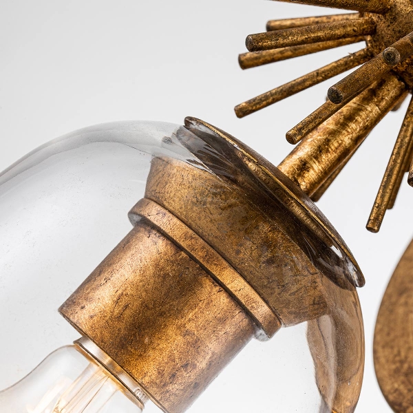 Staring 2 lt Wandleuchte - Distressed Gold der Firma Elstead