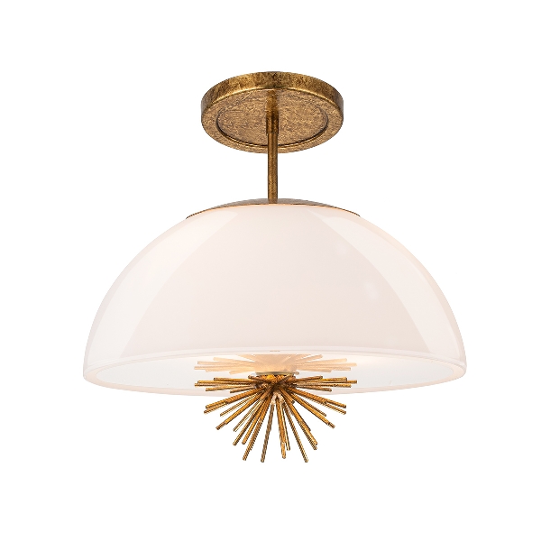 Staring 3 lt Pendelleuchte - Distressed Gold der Firma Elstead