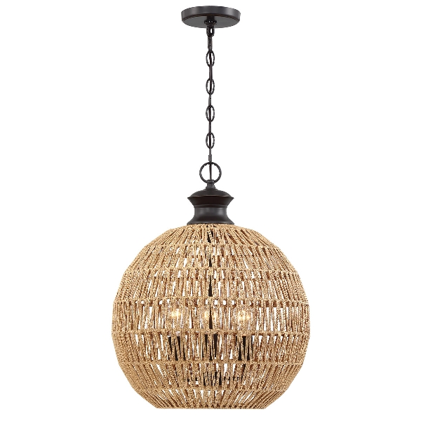 Quoizel Casablanca 3 lt Pendelleuchte - Palladian Bronze der Firma Elstead