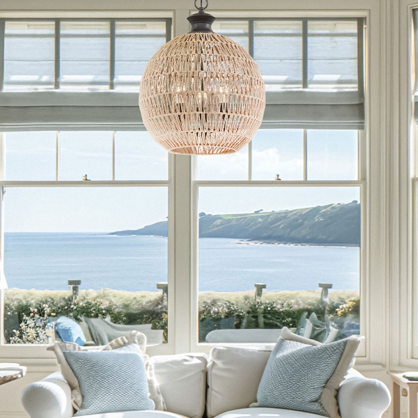 Quoizel Casablanca 3 lt Pendelleuchte - Palladian Bronze der Firma Elstead