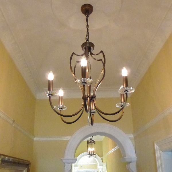 Pimlico lámpara de araña de 6 luces - Bronce oscuro der Firma Elstead