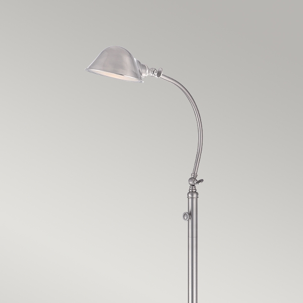 Thompson LED Stehleuchte aus gebürstetem Nickel der Firma Elstead