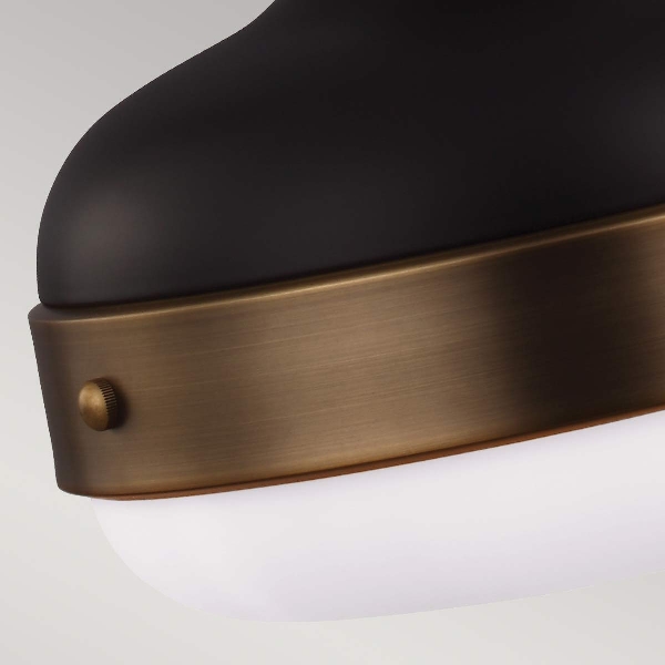 Cadence 2 lámpara colgante luminosa - latón oscuro antiguo/ negro mate der Firma Elstead