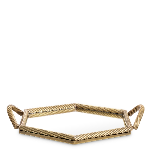 Tablett Salvi Sechseck der Firma Eichholtz