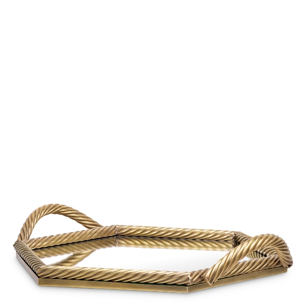 Tablett Salvi Sechseck der Firma Eichholtz