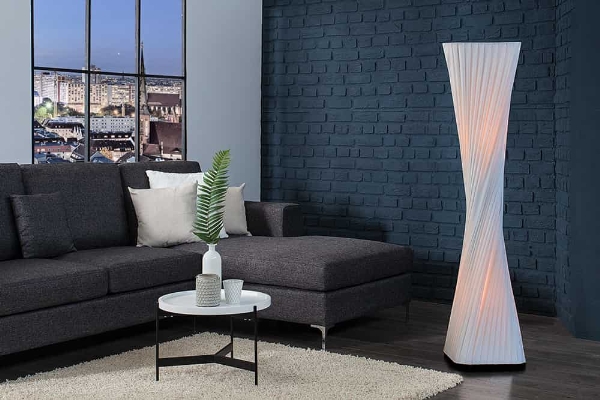 Stehleuchte PARIS 120 cm helixförmig weiß der Firma Casa Élite