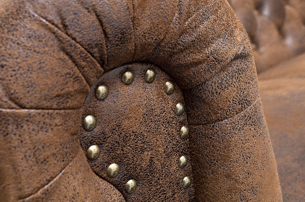 Sofa CHESTERFIELD 3-Sitzer antik braun der Firma Casa Élite