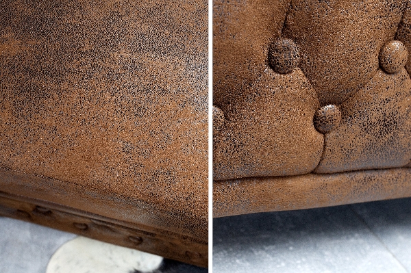 Sessel CHESTERFIELD Antiklook braun der Firma Casa Élite