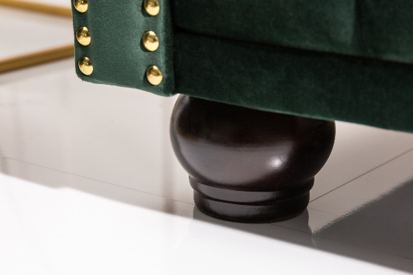 Sofa CHESTERFIELD 3-Sitzer Samt smaragdgrün der Firma Casa Élite