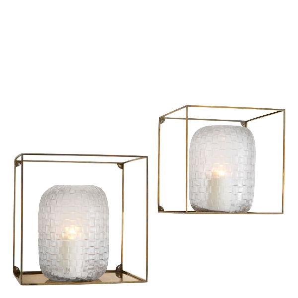 Wandregal Deco quadratisch Satz von 2 der Firma Eichholtz