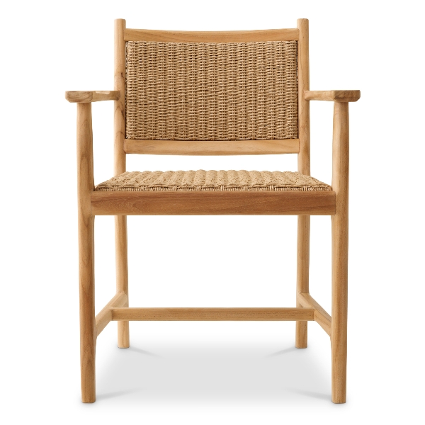 Silla de comedor de exterior Pivetti con reposabrazos der Firma Eichholtz