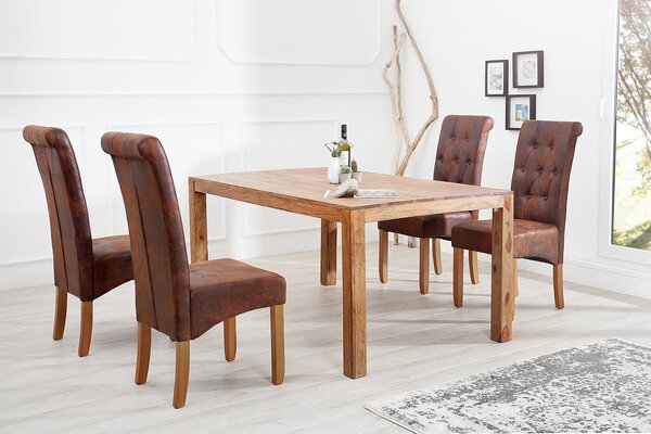 Stuhl CASA mit Nackenrolle Mikrofaser whisky braun der Firma Casa Élite