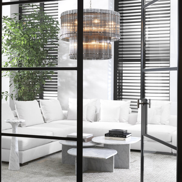 Modulares Sofa Clifford Ottomane der Firma Eichholtz