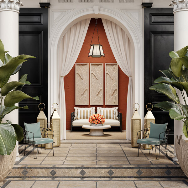 Outdoor-Kissen Florent rechteckig der Firma Eichholtz