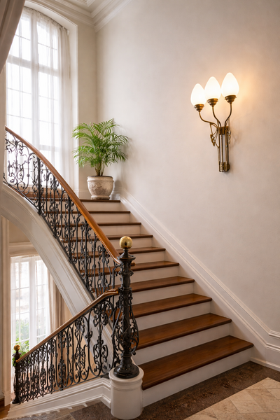 Wandleuchte Charlottenburg 3flammig der Firma Berliner Messinglampen