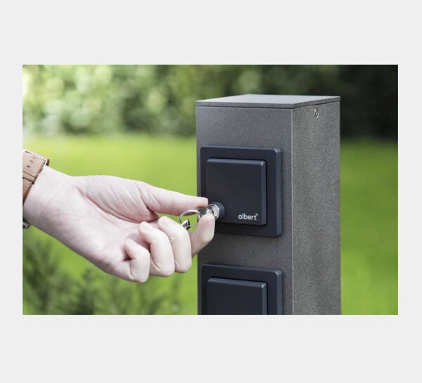 Steckdosensäule abschließbar der Firma Albert Leuchten