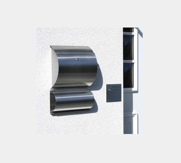 Zeitungsrolle Typ Nr. 0772 - kompl. aus Edelstahl der Firma Albert Leuchten