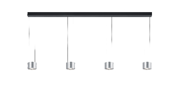 LED-Pendelleuchte Impulse flex 4 flammig der Firma BANKAMP Leuchtenmanufaktur