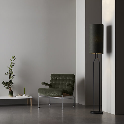 Bottle Stehleuchte Struktur schwarz E27 der Firma Belid Leuchten