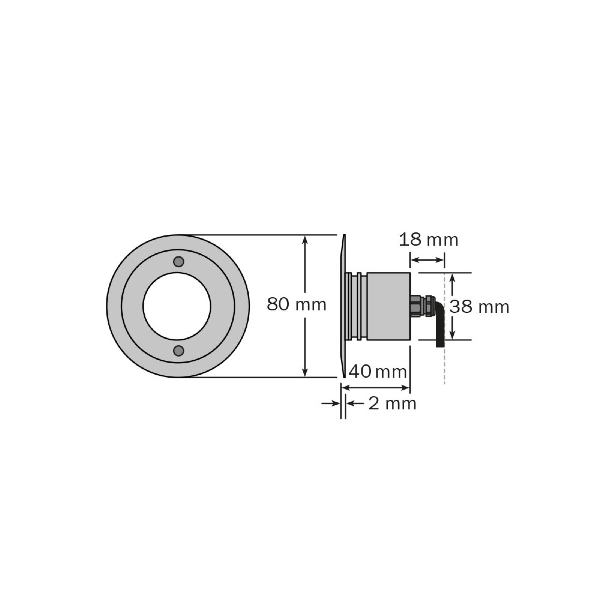 LED Einbaustrahler für Pools und Teiche, Gehäuse V4A Edelstahl, elektropoliert, kompakte Bauform der Firma dot-spot