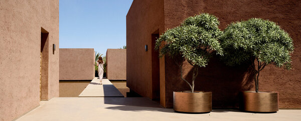 Pflanzgefäß Cuprum rund der Firma Royal Botania