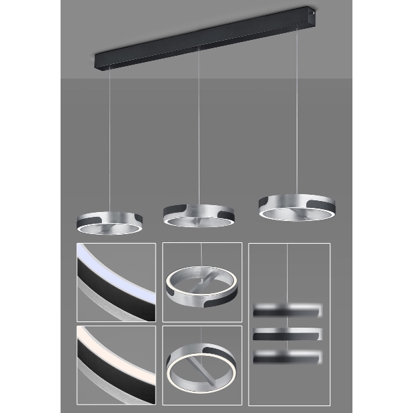 LED-Pendelleuchte ELEGANZ 3-flammig der Firma Zicoli